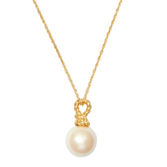 KATE SPADE • Sailor’s Knot Pearl Pendant Matching Necklace and Earrings Set - Picture 3 of 9